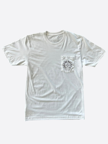Chrome Hearts White & Black Miami Horseshoe Logo T-Shirt