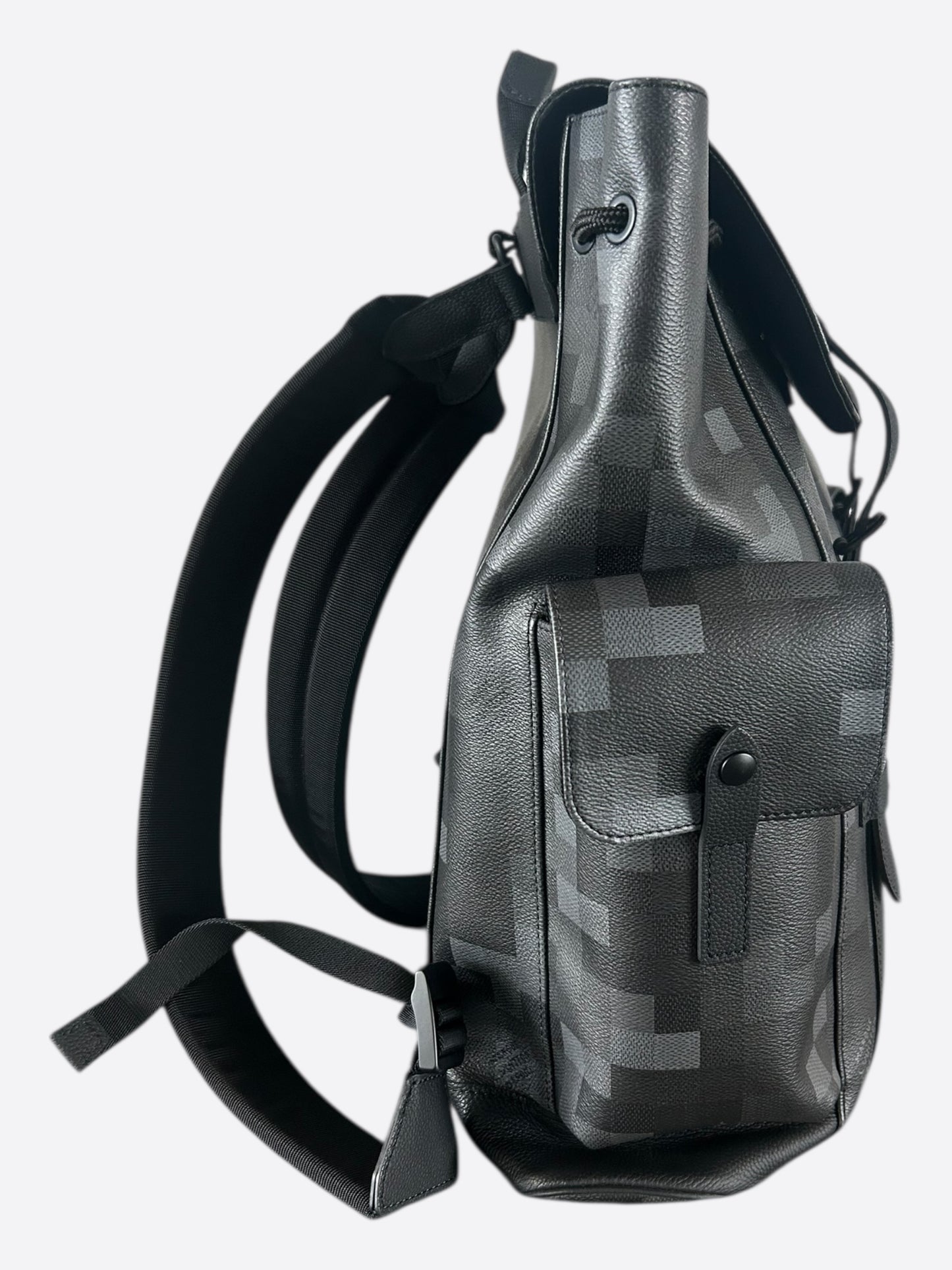 Louis Vuitton Black Damoflage Christopher Backpack