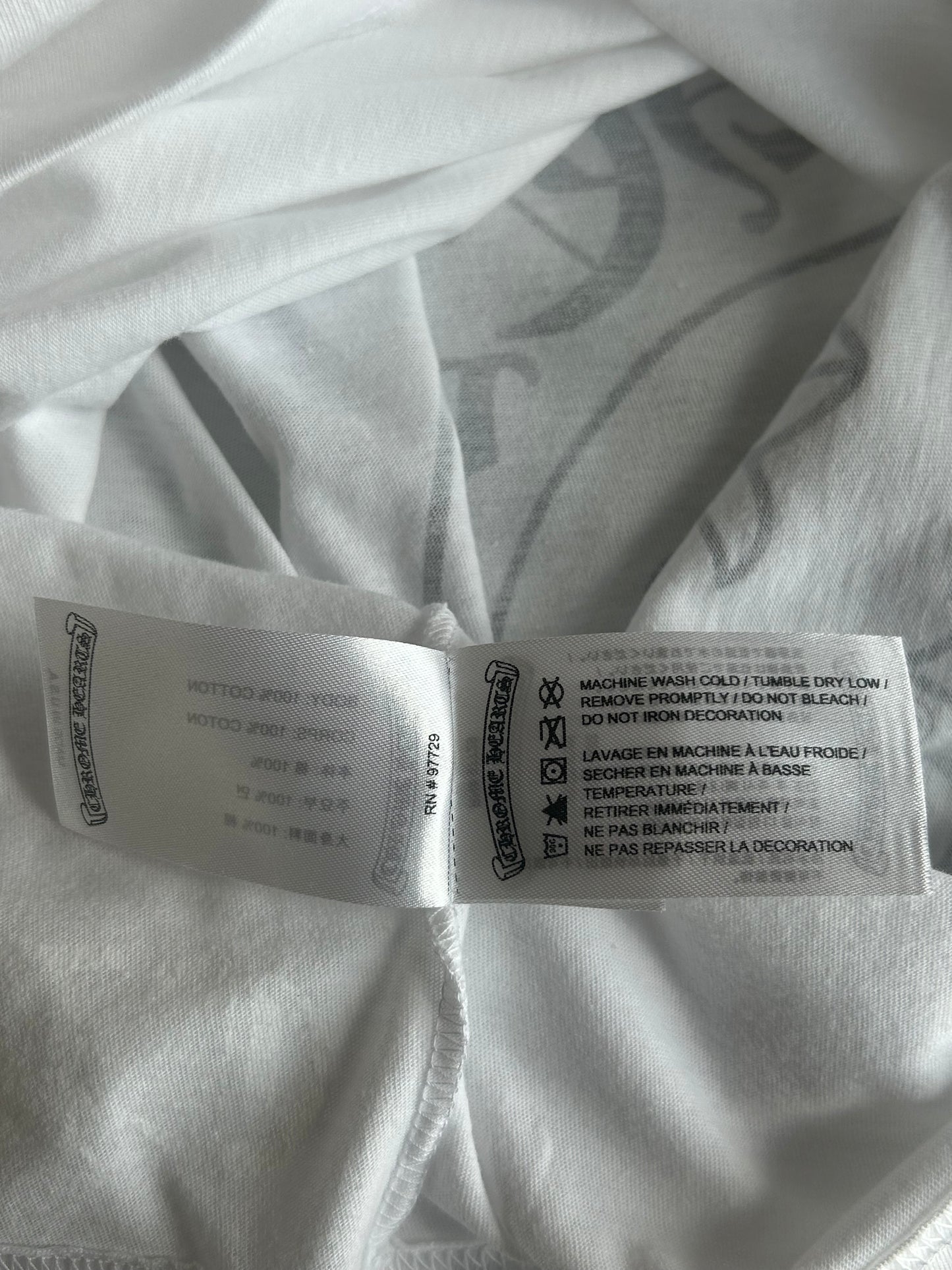 Chrome Hearts White & Black Miami Horseshoe Logo T-Shirt