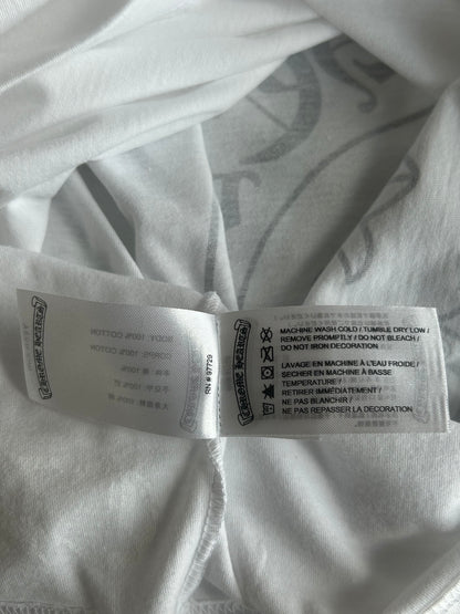 Chrome Hearts White & Black Miami Horseshoe Logo T-Shirt