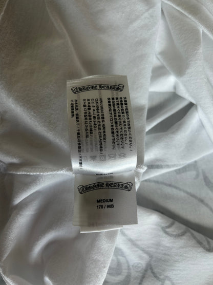 Chrome Hearts White & Black Miami Horseshoe Logo T-Shirt