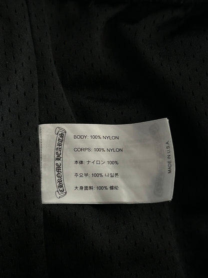 Chrome Hearts Black & White Floral Nylon Mesh Trackpants