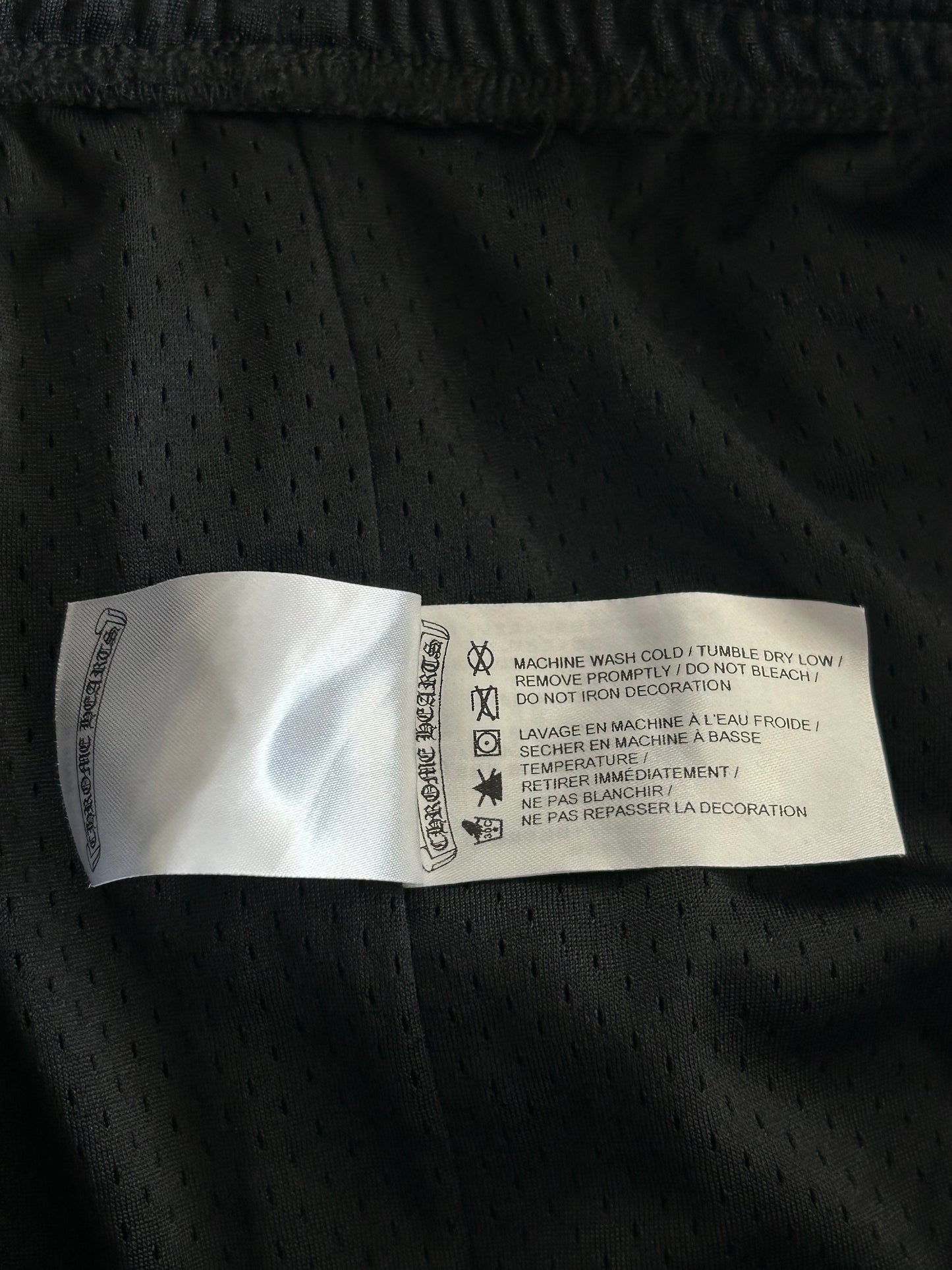 Chrome Hearts Black & White Floral Nylon Mesh Trackpants