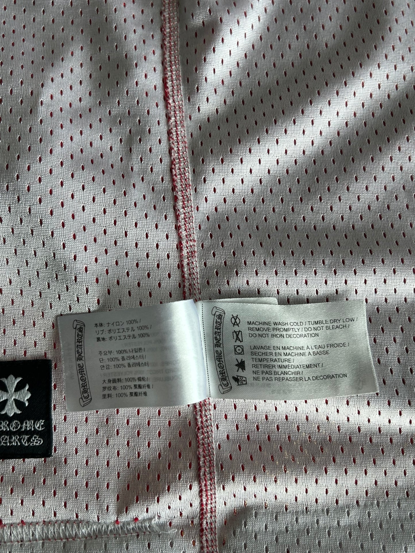 Chrome Hearts Matty Boy Red & White Team Form Reversible Mesh Jersey