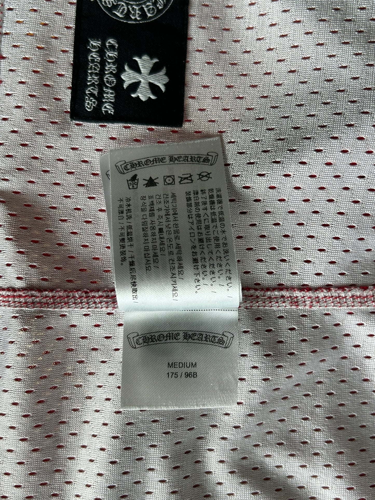 Chrome Hearts Matty Boy Red & White Team Form Reversible Mesh Jersey