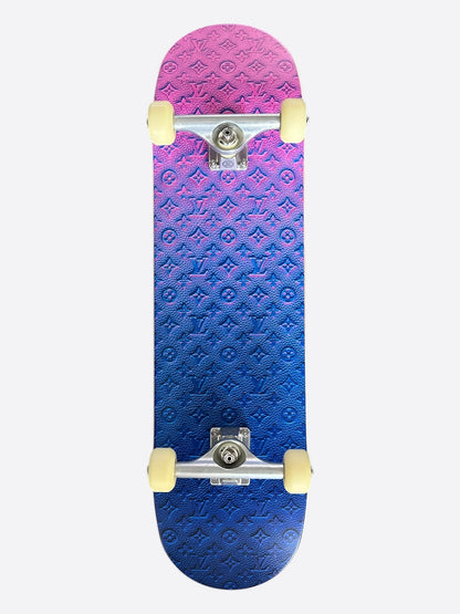 Louis Vuitton Pink & Blue Illusion Monogram Skateboard