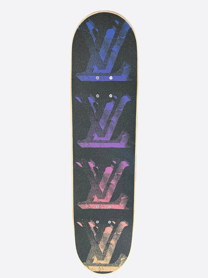 Louis Vuitton Pink & Blue Illusion Monogram Skateboard
