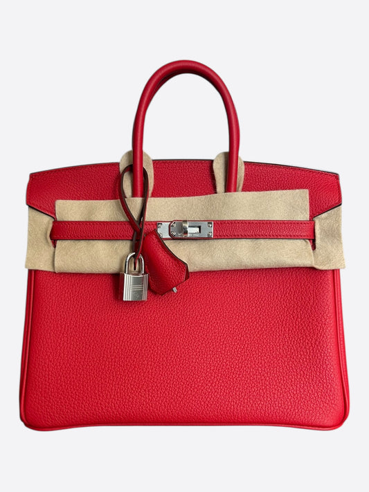 Hermes Rouge Radieux Togo & Palladium Hardware Birkin 25