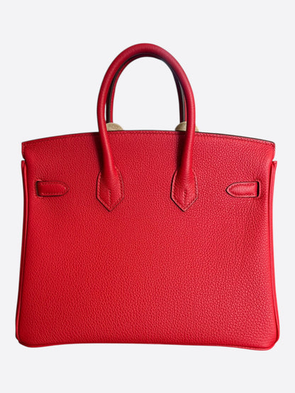 Hermes Rouge Radieux Togo & Palladium Hardware Birkin 25