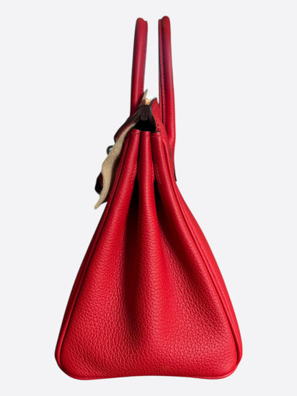Hermes Rouge Radieux Togo & Palladium Hardware Birkin 25