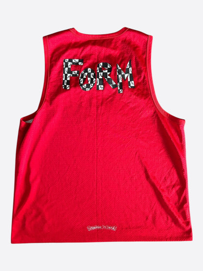Chrome Hearts Matty Boy Red & White Team Form Reversible Mesh Jersey