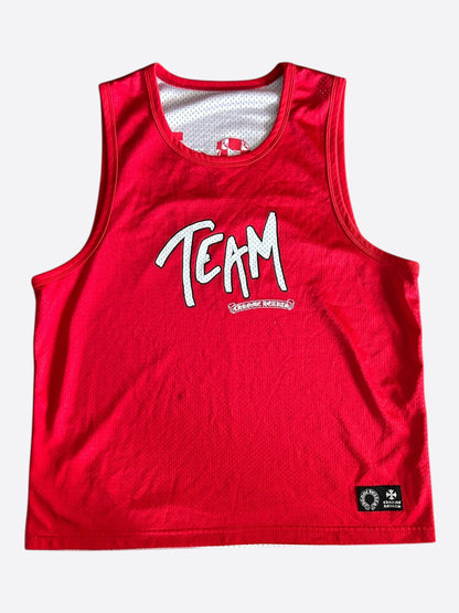 Chrome Hearts Matty Boy Red & White Team Form Reversible Mesh Jersey