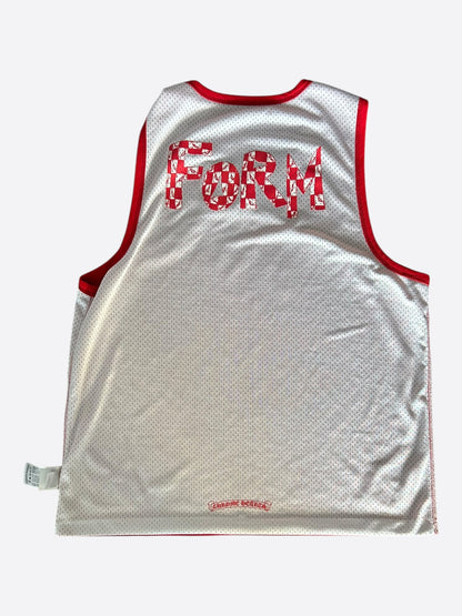 Chrome Hearts Matty Boy Red & White Team Form Reversible Mesh Jersey