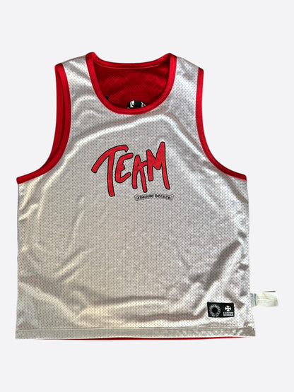 Chrome Hearts Matty Boy Red & White Team Form Reversible Mesh Jersey