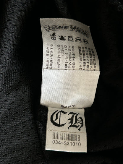 Chrome Hearts Black & White Floral Nylon Mesh Trackpants