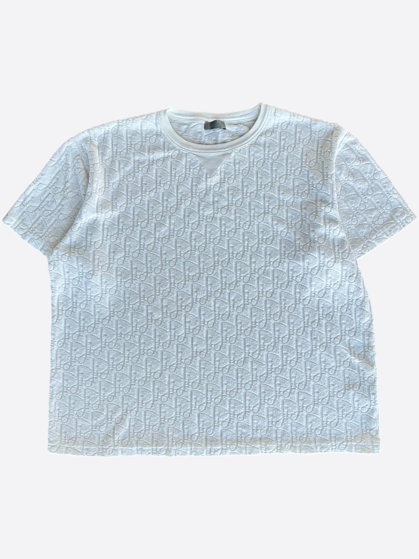 Dior White Oblique Towel T-Shirt