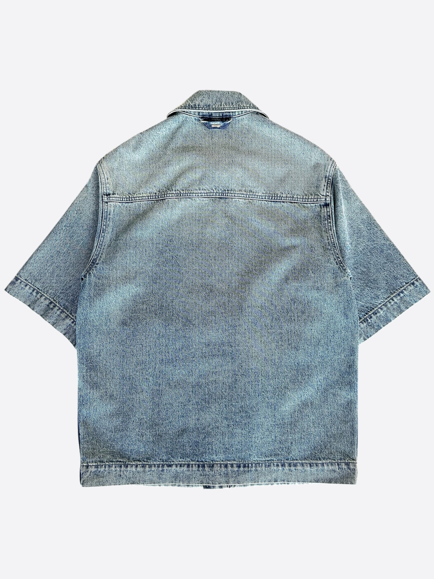 Louis Vuitton Blue Monogram Workwear Denim Shirt