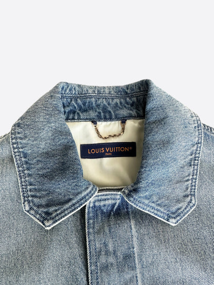 Louis Vuitton Blue Monogram Workwear Denim Shirt