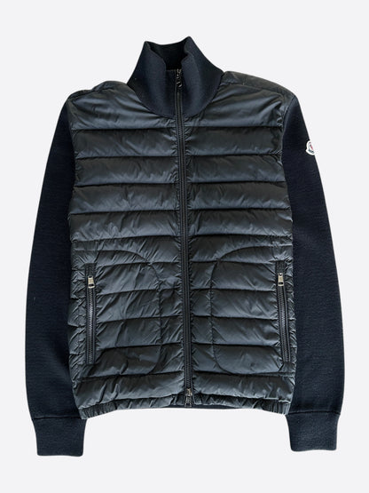 Moncler Black Tricot Puffer Cardigan