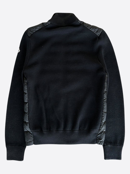 Moncler Black Tricot Puffer Cardigan