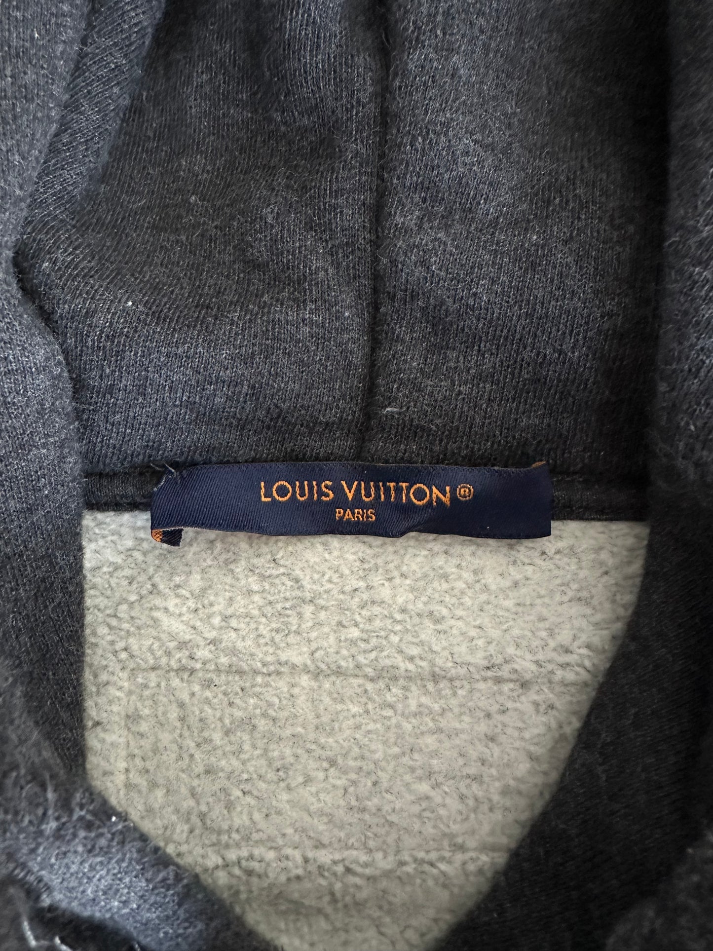 Louis Vuitton Grey & Silver Bubble Logo Hoodie