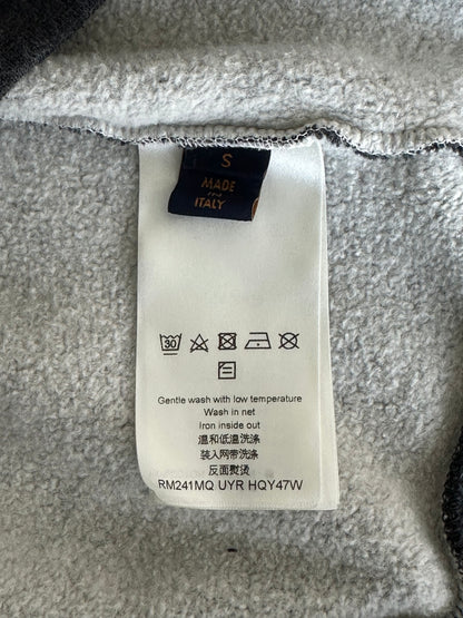 Louis Vuitton Grey & Silver Bubble Logo Hoodie