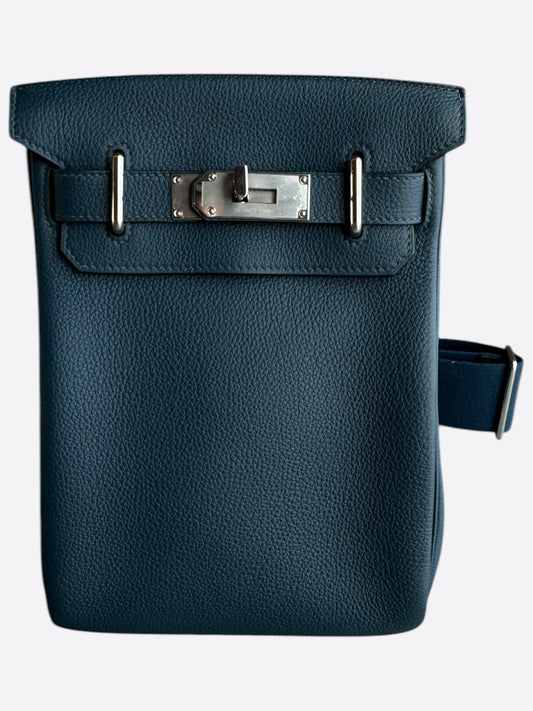 Hermes Navy HAC A Dos Crossbody Backpack