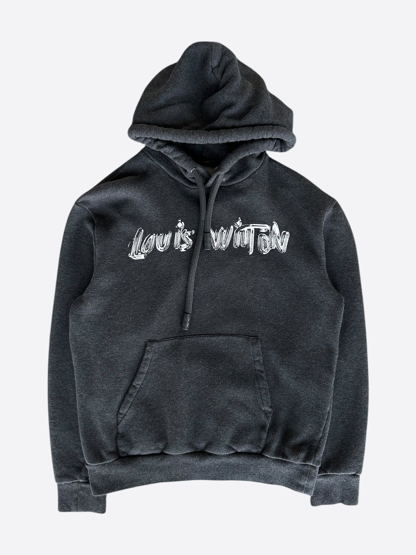 Louis Vuitton Grey & Silver Bubble Logo Hoodie