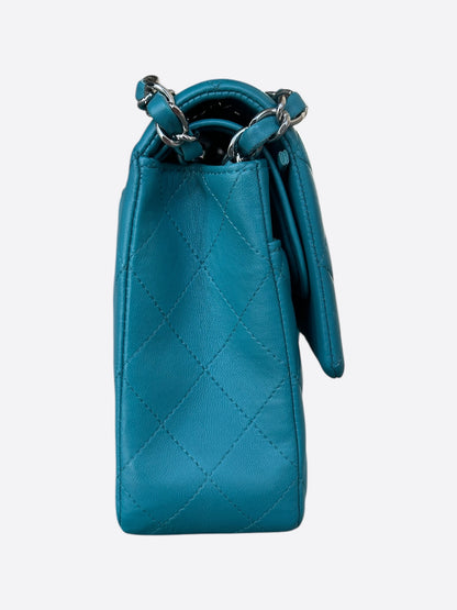 Chanel Blue Lambskin Quilted Medium Flap Bag