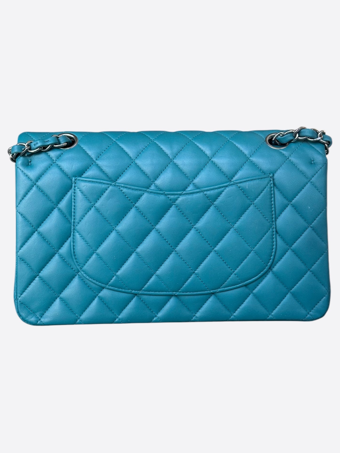 Chanel Blue Lambskin Quilted Medium Flap Bag