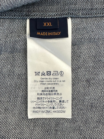 Louis Vuitton Blue Tapestry Monogram Button Up Shirt