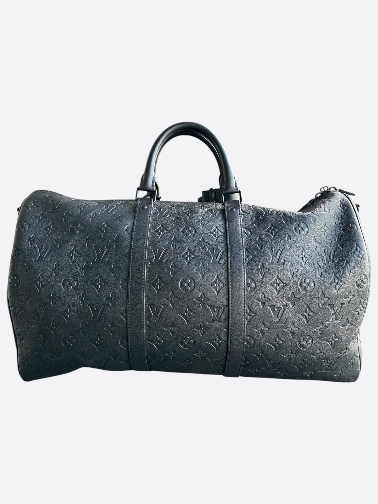 Louis Vuitton Black Monogram Shadow Keepall 50