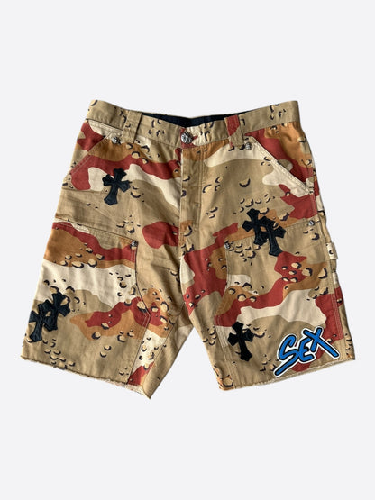 Chrome Hearts Camouflage Sex Records Cross Patch Carpenter Shorts