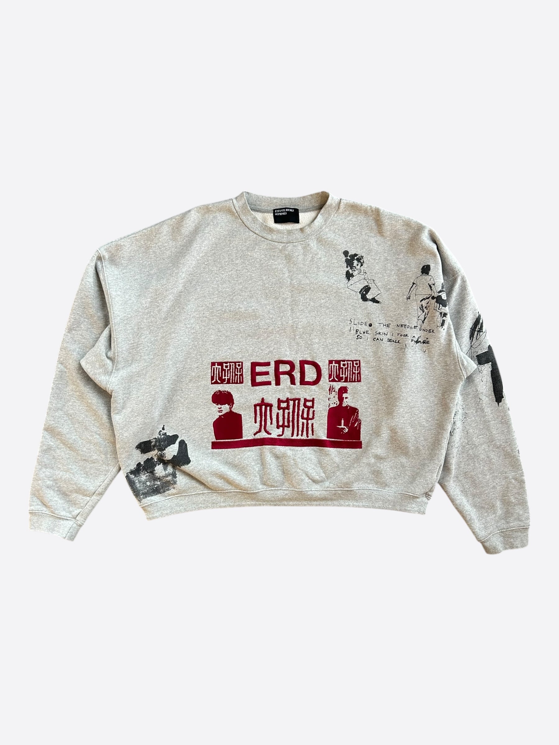 ENFANTS RICHES DEPRIMES グラフィックトレーナー Enfants Riches Deprimes Grey Oceanic Graphic Sweater – Savonches