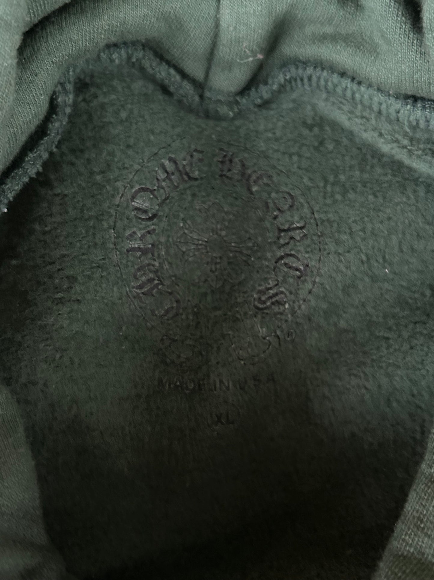 Chrome Hearts Green & Yellow T-Bar Logo Hoodie