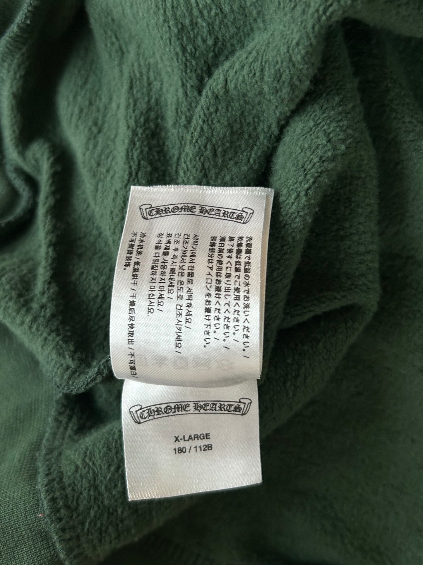 Chrome Hearts Green & Yellow T-Bar Logo Hoodie