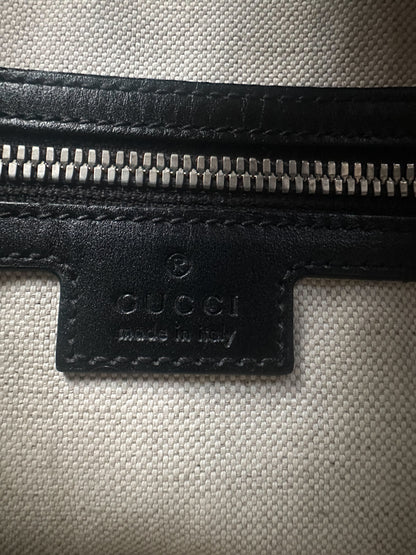 Gucci Black Embossed GG Monogram Messenger Bag