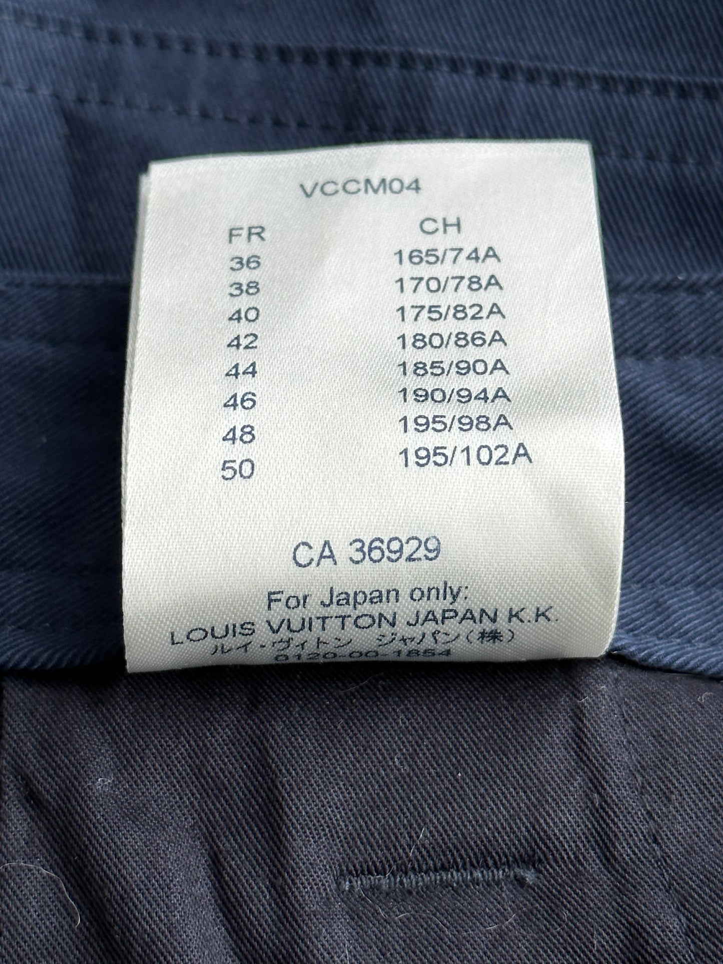 Louis Vuitton Navy Cargo Pants