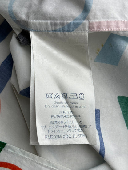 Louis Vuitton White Multicolor Electric Letters Button Up Shirt
