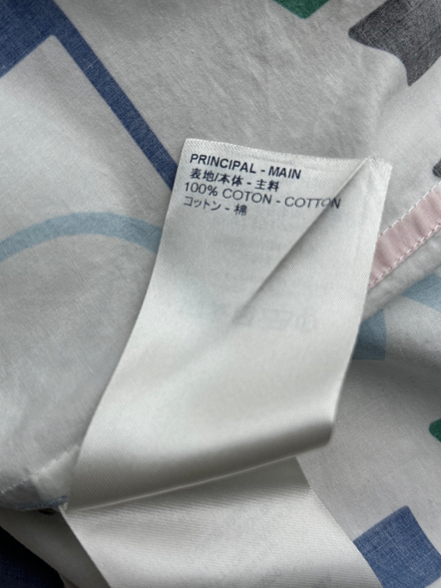 Louis Vuitton White Multicolor Electric Letters Button Up Shirt
