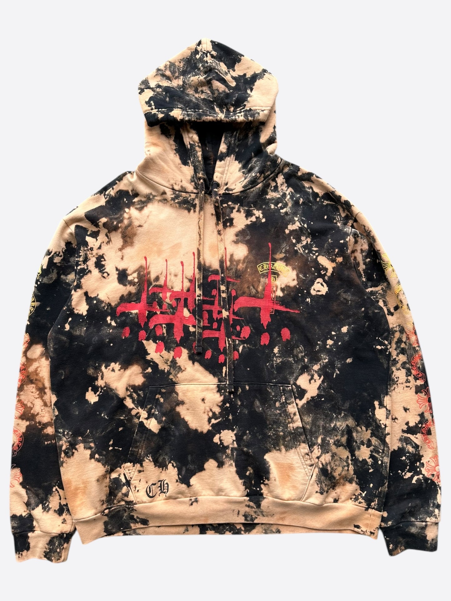 Chrome Hearts CVTVLIST Multicolor Bleached T-Bar Logo Hoodie