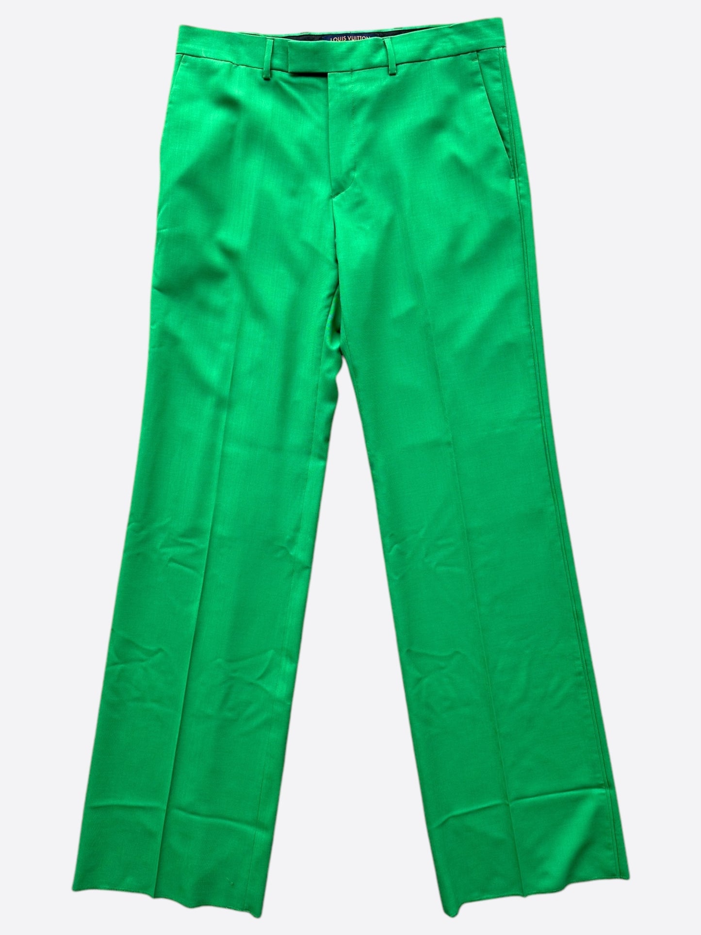 Louis Vuitton Green Wool Dress Pants