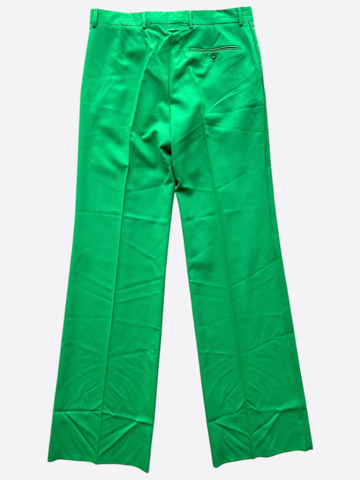 Louis Vuitton Green Wool Dress Pants