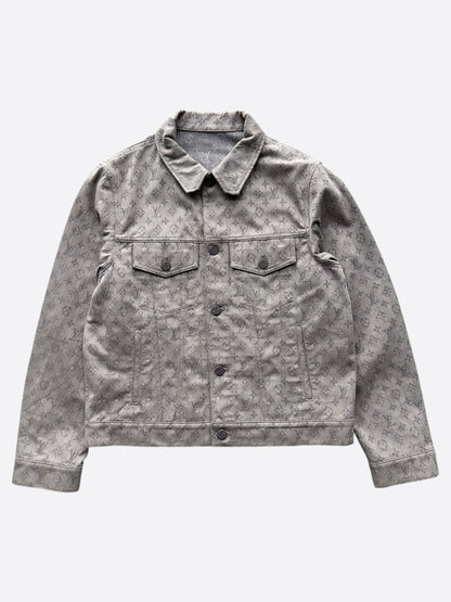 Louis Vuitton Grey Monogram Denim Jacket