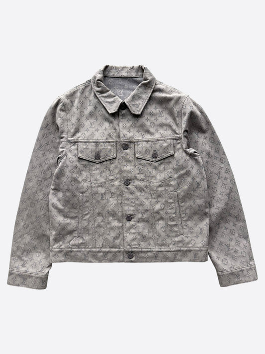 Louis Vuitton Grey Monogram Denim Jacket