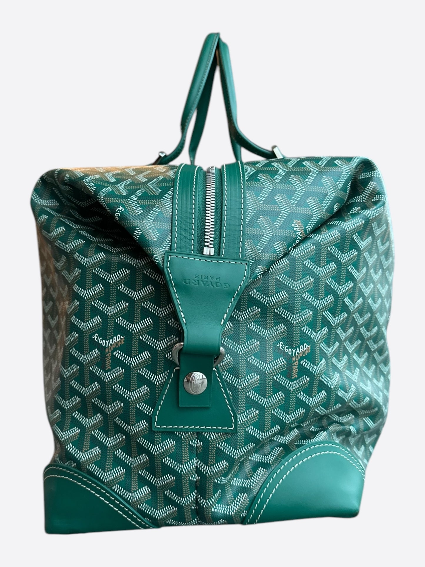 Goyard Green Bowling 45 Duffel Bag