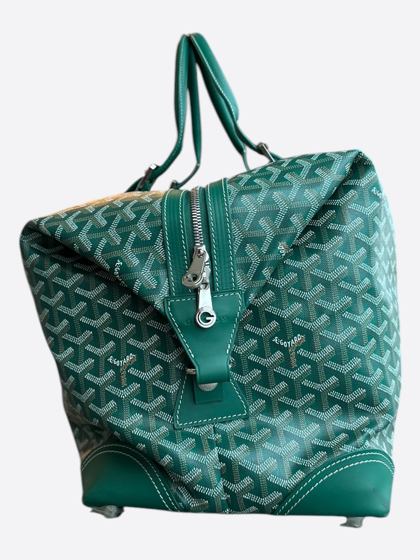 Goyard Green Bowling 45 Duffel Bag