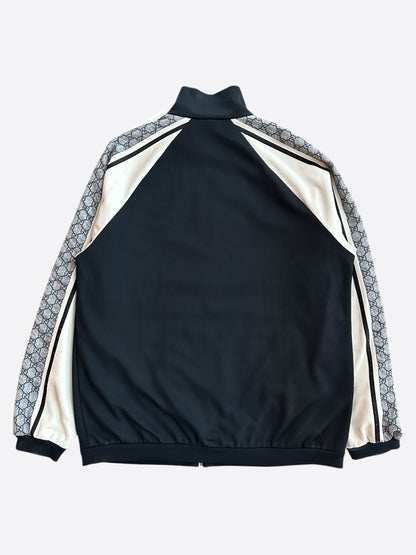 Gucci Black & Beige GG Monogram Striped Jacket