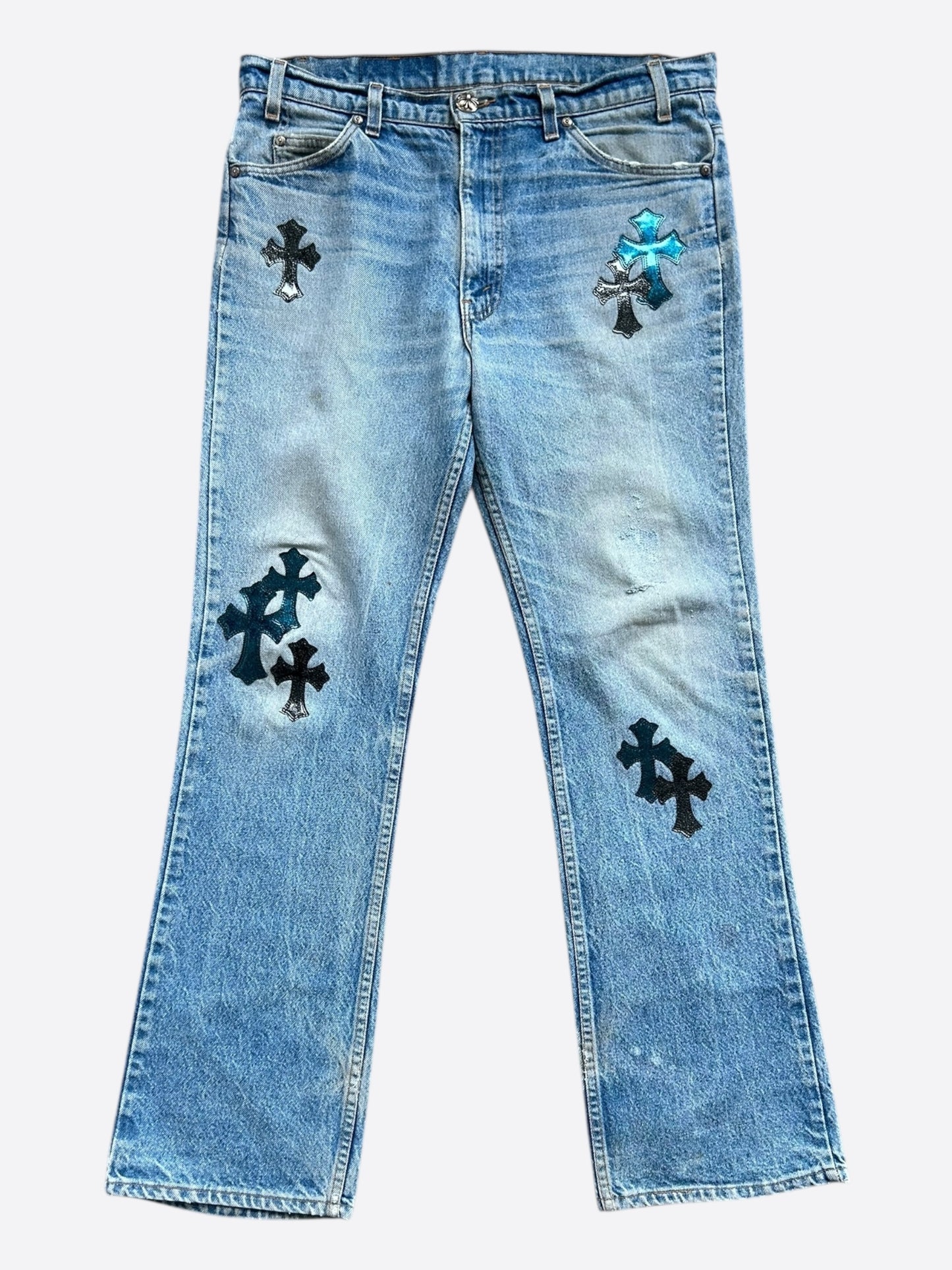 Chrome Hearts Levis St Barth Blue Galaxy Patch Jeans