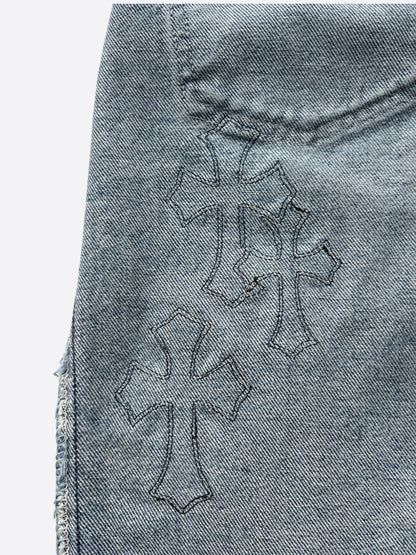 Chrome Hearts Levis St Barth Blue Galaxy Patch Jeans